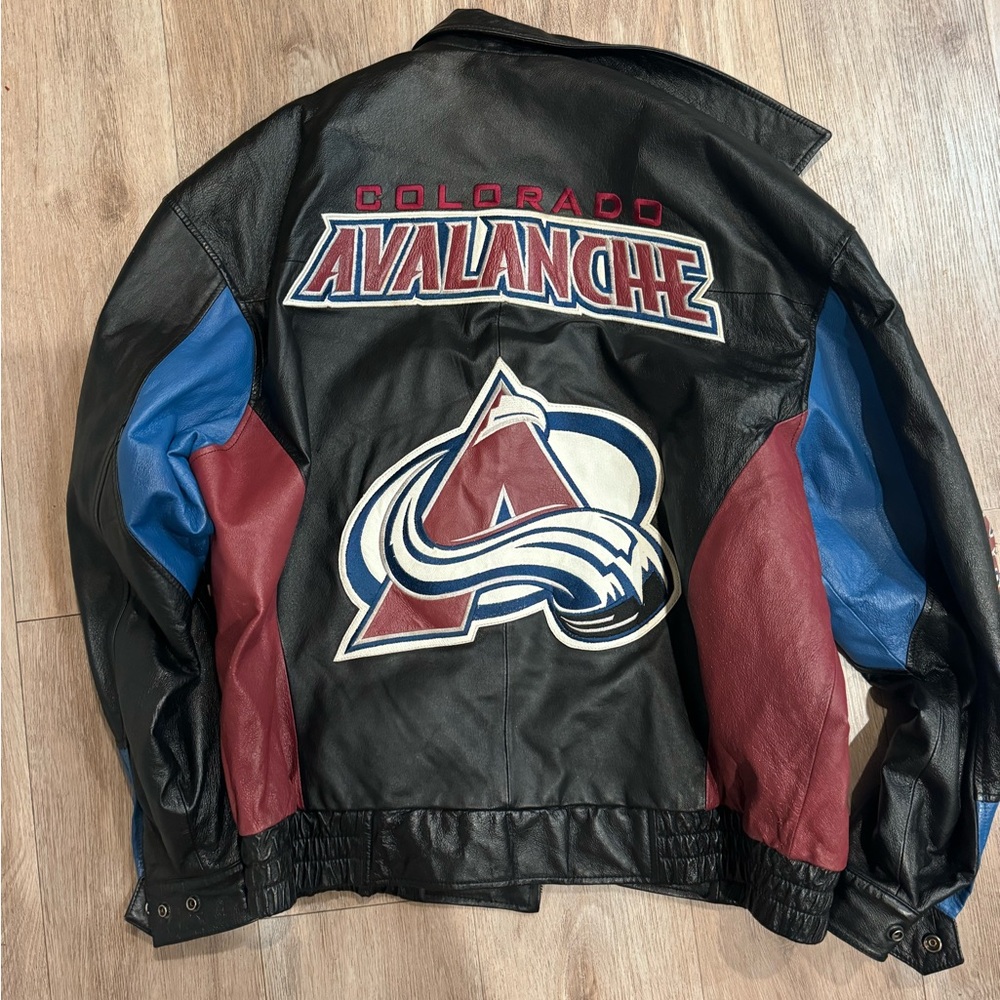 Vintage Colorado Avalanches Leather Hockey Jacket